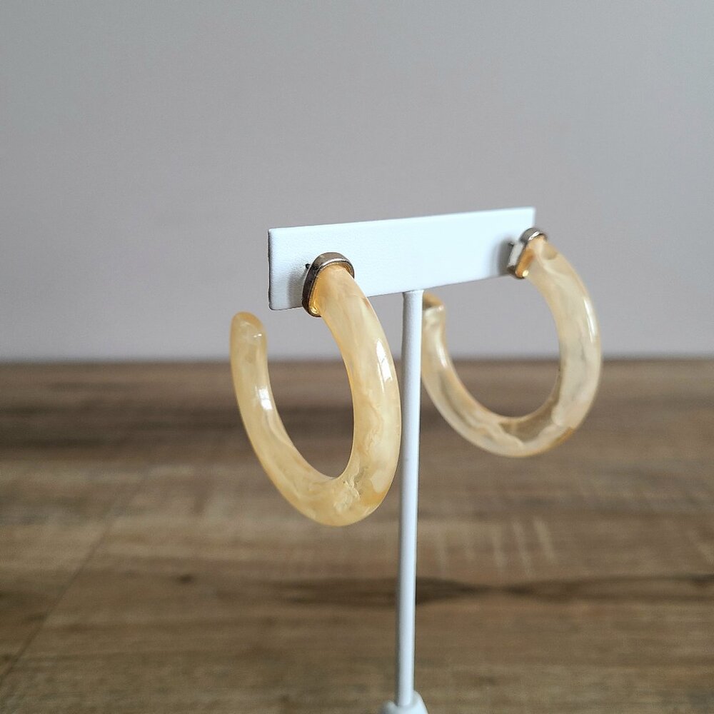 Lucite Acrylic large hoops earrings. Oversized jewelry.
